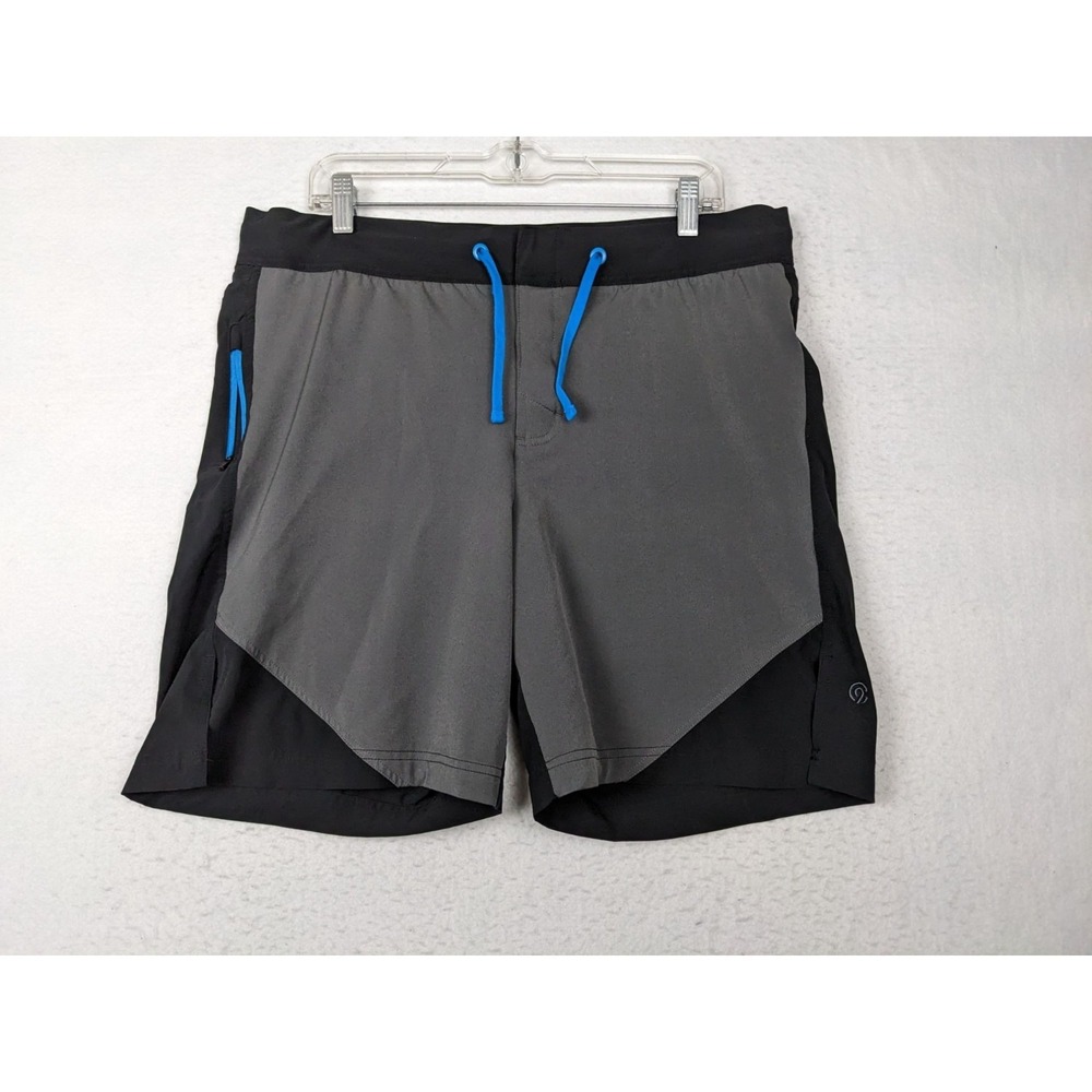 Champion Mens‎ Active Shorts L Gray Polyester Blend